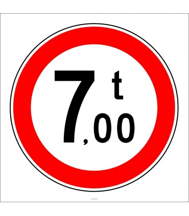 PF1348 - Yüklü Ağırlığı X Tondan (Bize Bildirin) Fazla Olan Taşıt Giremez Trafik Levhası