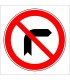 PF1351 - Sağa Dönülmez Trafik Levhası