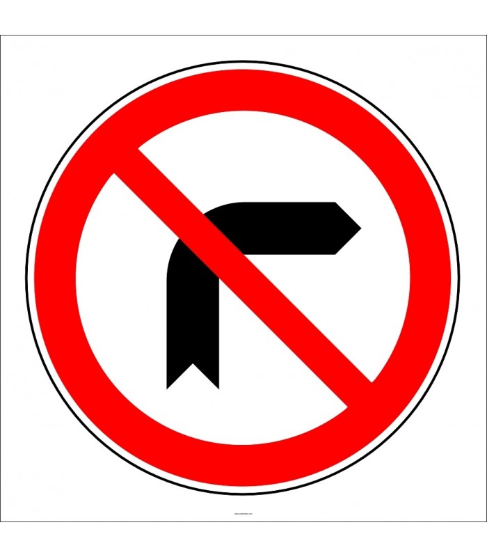 PF1351 - Sağa Dönülmez Trafik Levhası