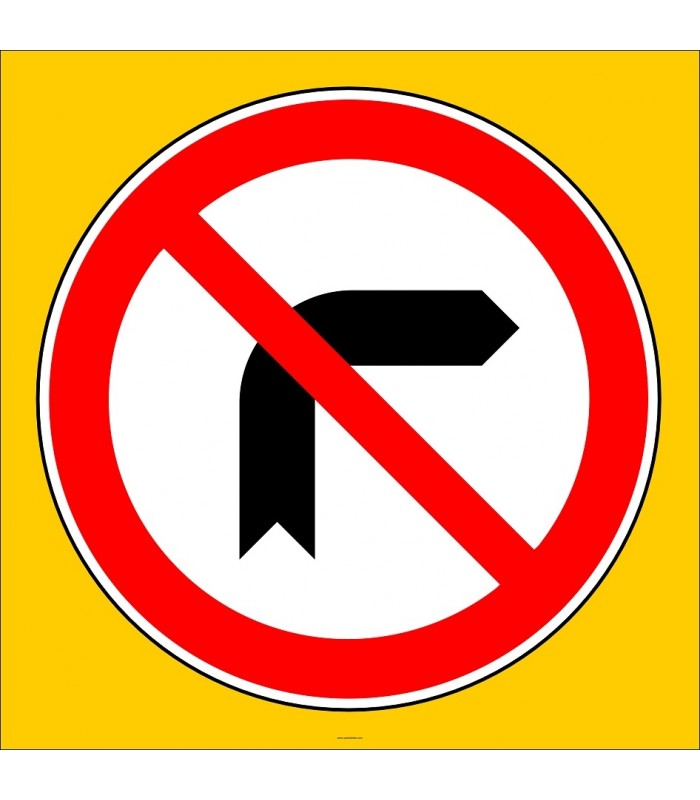 PF1352 - Sağa Dönülmez Trafik Levhası