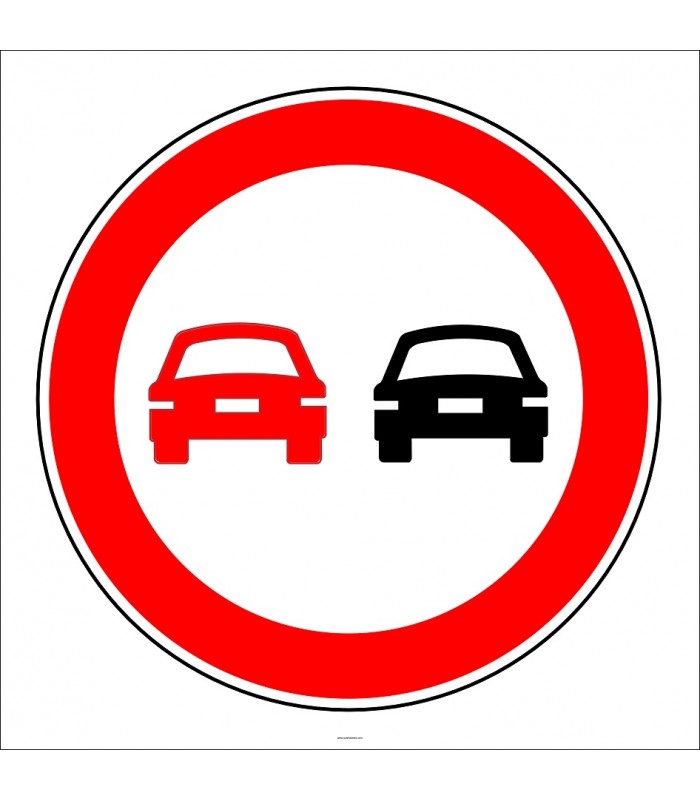 PF1357 - Öndeki Taşıtı Geçmek Yasaktır Trafik Levhası