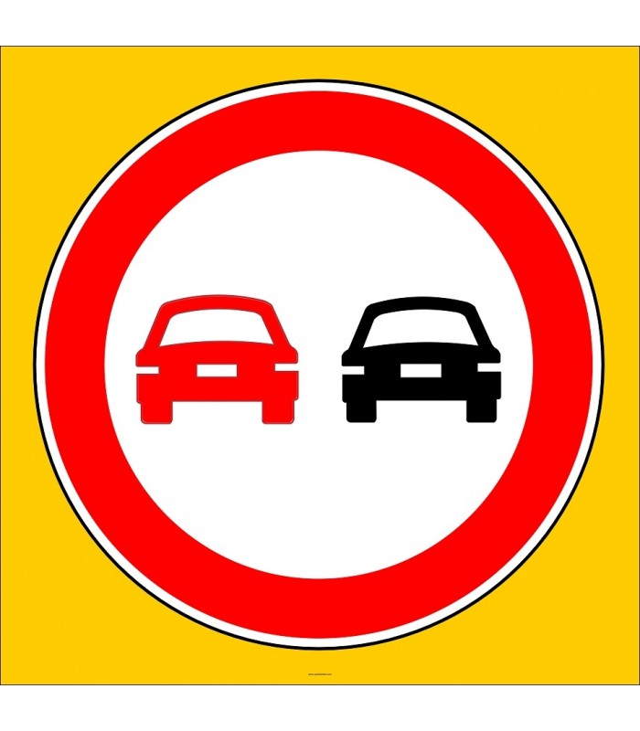 PF1358 - Öndeki Taşıtı Geçmek Yasaktır Trafik Levhası