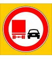 PF1359 - Kamyonlar İçin Öndeki Taşıtı Geçmek Yasaktır Trafik Levhası