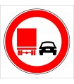 PF1375 - Kamyonlar İçin Öndeki Taşıtı Geçmek Yasaktır Trafik Levhası