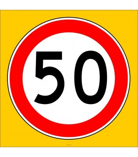 PF1360 - Azami Hız Sınırlaması 50 km Trafik Levhası