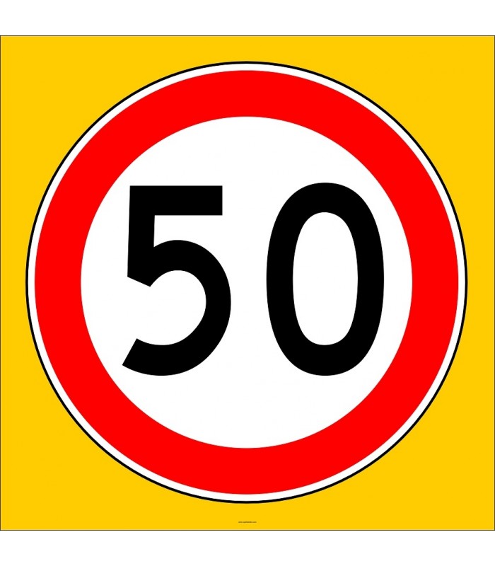 PF1360 - Azami Hız Sınırlaması 50 km Trafik Levhası