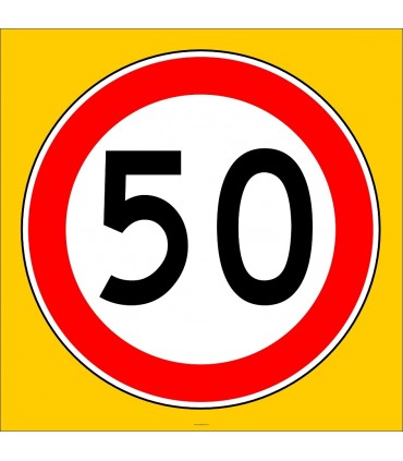 PF1360 - Azami Hız Sınırlaması 50 km Trafik Levhası