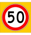 PF1360 - Azami Hız Sınırlaması 50 km Trafik Levhası