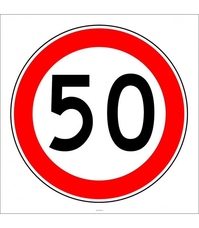 PF1361 - Azami Hız Sınırlaması 50 km Trafik Levhası