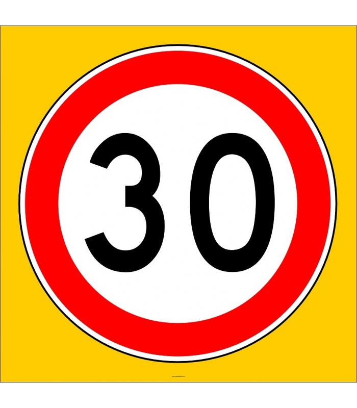 PF1376 - Azami Hız Sınırlaması 30 km Trafik Levhası