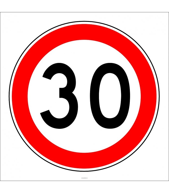 PF1377 - Azami Hız Sınırlaması 30 km Trafik Levhası