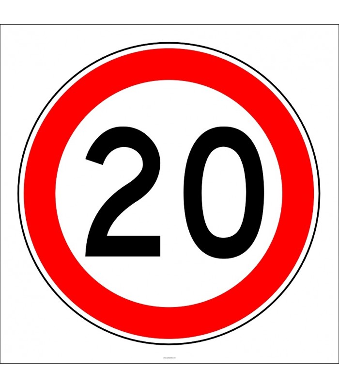 PF1378 - Azami Hız Sınırlaması 20 km Trafik Levhası