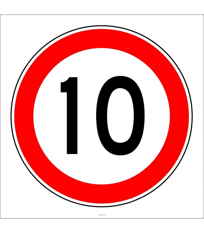 PF1381 - Azami Hız Sınırlaması 10 km Trafik Levhası