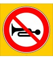 PF1363 - Sesli İkaz Cihazlarının Kullanımı Yasaktır Trafik Levhası