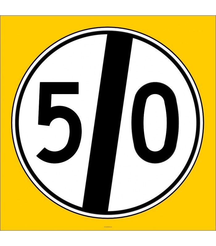 PF1369 - 50 km Hız Sınırlaması Sonu Trafik Levhası