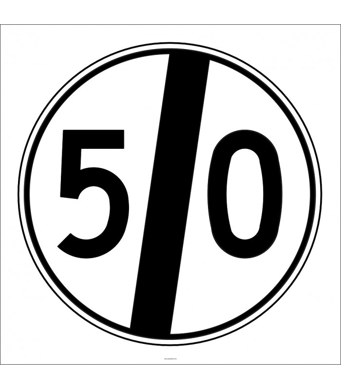 PF1370 - 50 km Hız Sınırlaması Sonu Trafik Levhası