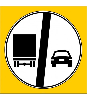 PF1373 - Kamyonlar İçin Geçme Yasağı Sonu Trafik Levhası