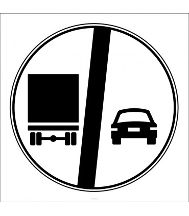 PF1374 - Kamyonlar İçin Geçme Yasağı Sonu Trafik Levhası