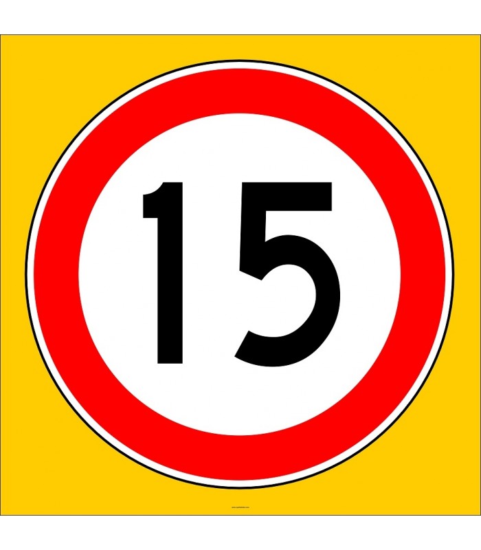 PF1384 - Azami Hız Sınırlaması 15 km Trafik Levhası