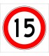 PF1385 - Azami Hız Sınırlaması 15 km Trafik Levhası
