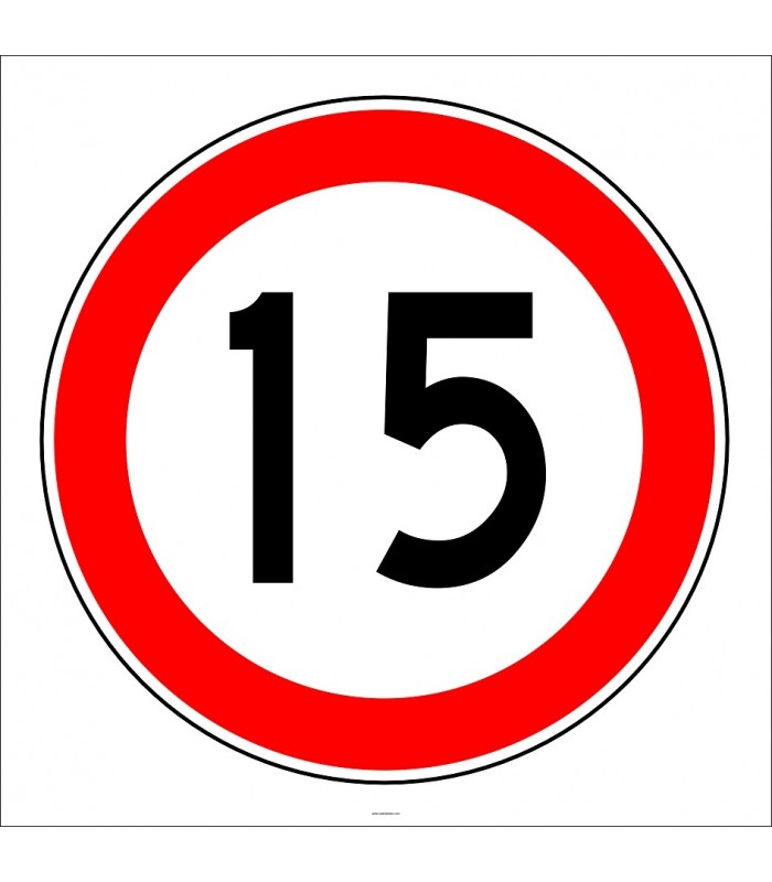 PF1385 - Azami Hız Sınırlaması 15 km Trafik Levhası