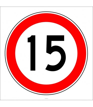 PF1385 - Azami Hız Sınırlaması 15 km Trafik Levhası