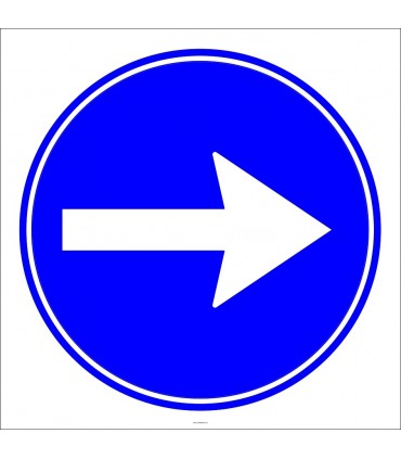 PF1390 - Sağa Mecburi Yön Trafik Levhası