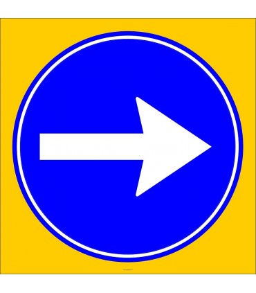 PF1391 - Sağa Mecburi Yön Trafik Levhası