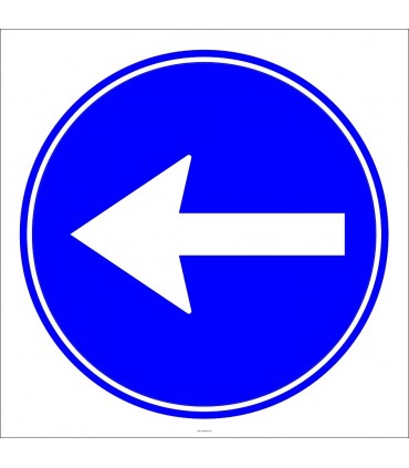 PF1393 - Sola Mecburi Yön Trafik Levhası