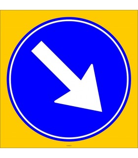 PF1406 - Sağdan Gidiniz Trafik Levhası