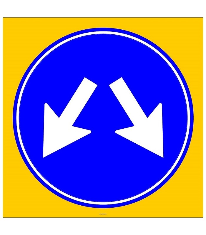 PF1410 - Her İki Yandan Gidiniz Trafik Levhası