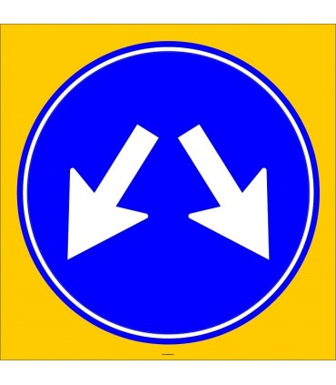 PF1410 - Her İki Yandan Gidiniz Trafik Levhası