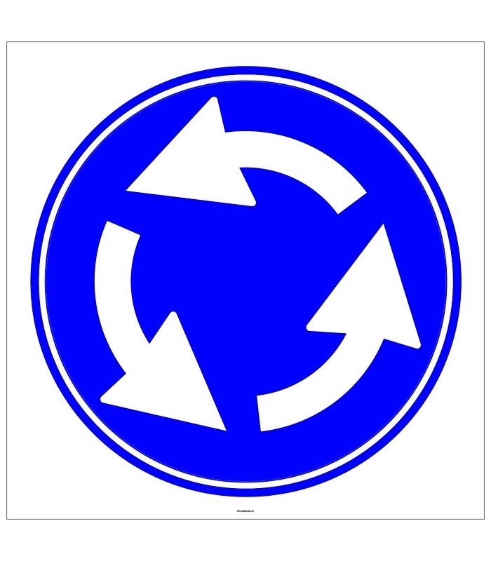 PF1412 - Ada Etrafında Dönünüz Trafik Levhası