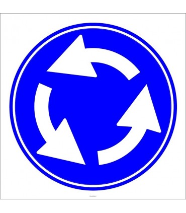 PF1412 - Ada Etrafında Dönünüz Trafik Levhası