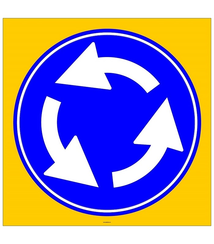 PF1413 - Ada Etrafında Dönünüz Trafik Levhası