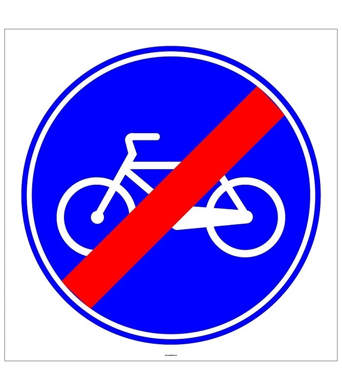 PF1416 - Mecburi Bisiklet Yolu Sonu Trafik Levhası