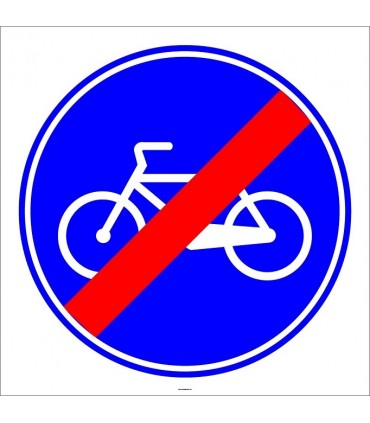 PF1416 - Mecburi Bisiklet Yolu Sonu Trafik Levhası