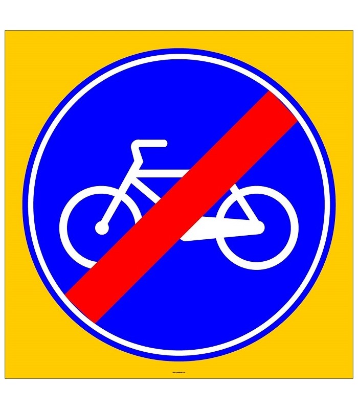 PF1417 - Mecburi Bisiklet Yolu Sonu Trafik Levhası