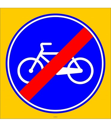 PF1417 - Mecburi Bisiklet Yolu Sonu Trafik Levhası
