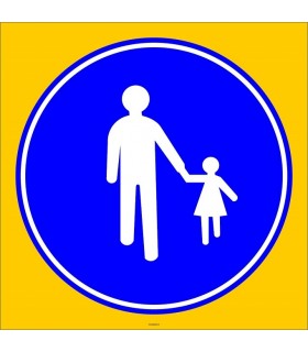 PF1418 - Mecburi Yaya Yolu Trafik Levhası