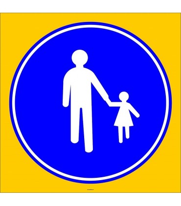 PF1418 - Mecburi Yaya Yolu Trafik Levhası