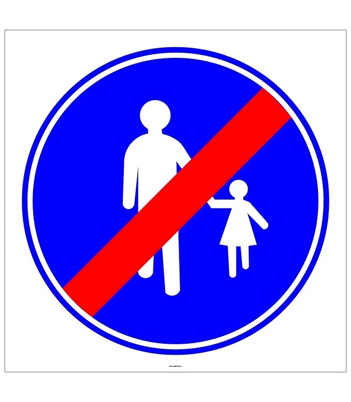 PF1420 - Mecburi Yaya Yolu Sonu Trafik Levhası