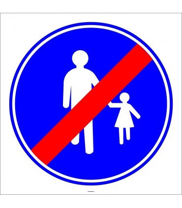 PF1420 - Mecburi Yaya Yolu Sonu Trafik Levhası