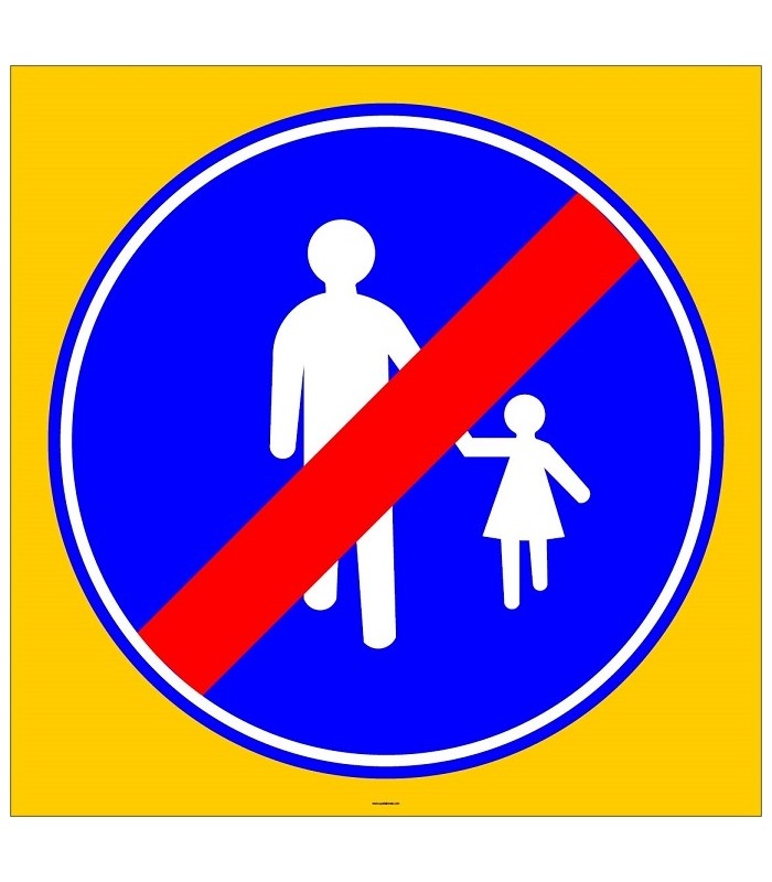 PF1421 - Mecburi Yaya Yolu Sonu Trafik Levhası