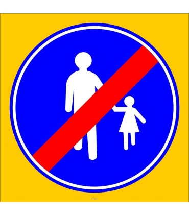 PF1421 - Mecburi Yaya Yolu Sonu Trafik Levhası