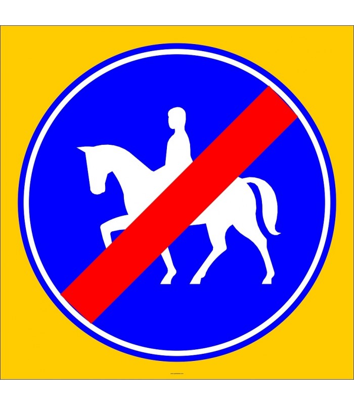 PF1425 - Mecburi Atlı Yolu Sonu Trafik Levhası