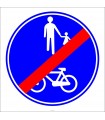 PF1439 - Yayalar ve Bisikletliler Tarafından Kullanılabilen Yolun Sonu Trafik Levhası