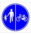 PF1440 - Yayalar ve Bisikletliler İçin Ayrı Ayrı Kullanılabilen Yol Trafik Levhası