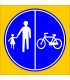 PF1444 - Yayalar ve Bisikletliler İçin Ayrı Ayrı Kullanılabilen Yol Trafik Levhası
