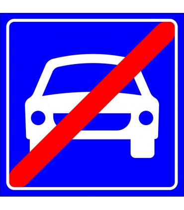 PF1458 - Motorlu Taşıt Yolu Sonu Trafik Levhası